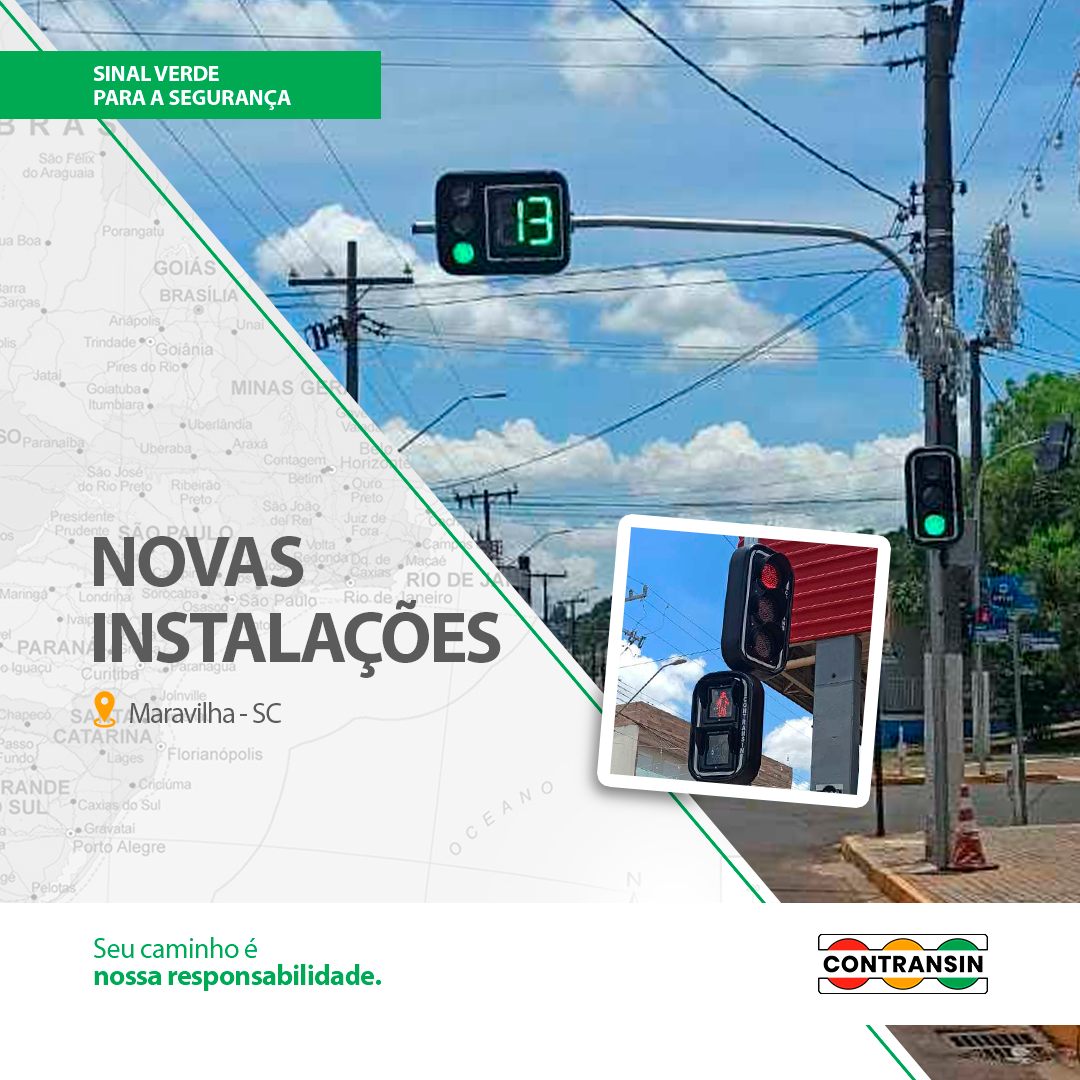 Novos semáforos em Maravilha-SC